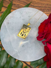 Load image into Gallery viewer, The Devil Tarot Card Necklace - Gold