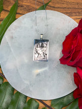 Load image into Gallery viewer, The Empress Tarot Card Necklace - Silver