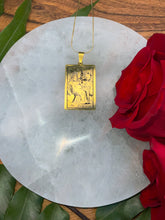 Load image into Gallery viewer, The Empress Tarot Card Necklace - Gold