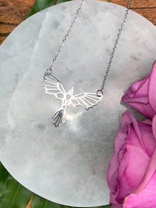 Phoenix Spirit Animal Necklace - Silver