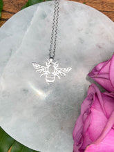 Load image into Gallery viewer, Bee Spirit Animal Necklace - Silver