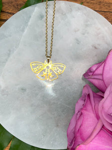 Butterfly Spirit Animal Necklace - Gold