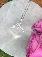 Load image into Gallery viewer, Hummingbird Spirit Animal Necklace - Silver