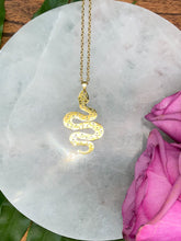 Load image into Gallery viewer, Snake #1 Spirit Animal Necklace - Gold