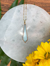Load image into Gallery viewer, Amazonite Crystal Dagger Gold Necklace