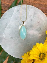 Load image into Gallery viewer, Amazonite Petal Crystal Gold Necklace