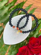 Load image into Gallery viewer, 1st (Root) Chakra Onyx Om Bracelet