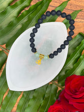 Load image into Gallery viewer, 4th (Heart) Chakra Onyx Om Bracelet