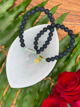 Load image into Gallery viewer, 4th (Heart) Chakra Onyx Om Bracelet