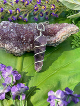 Load image into Gallery viewer, Amethyst Flat Point Crystal Silver Necklace