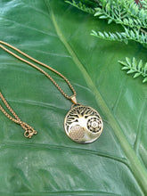 Load image into Gallery viewer, 3-in-1 Tree of Life, Flower of Life &amp; Metatron’s Cube Sacred Geometry Gold Necklace