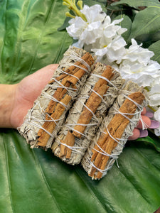 Cinnamon & White Sage Smudge Bundle