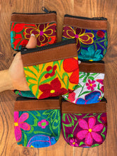 Load image into Gallery viewer, Floral Embroidered Faux Leather Coin Purse