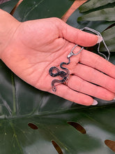 Load image into Gallery viewer, Celestial Snake Silver Necklace
