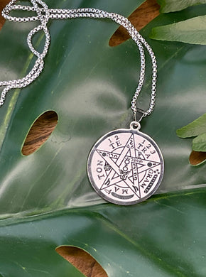 Tetragrammaton Silver Sacred Geometry Necklace