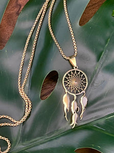 Dreamcatcher Gold Necklace