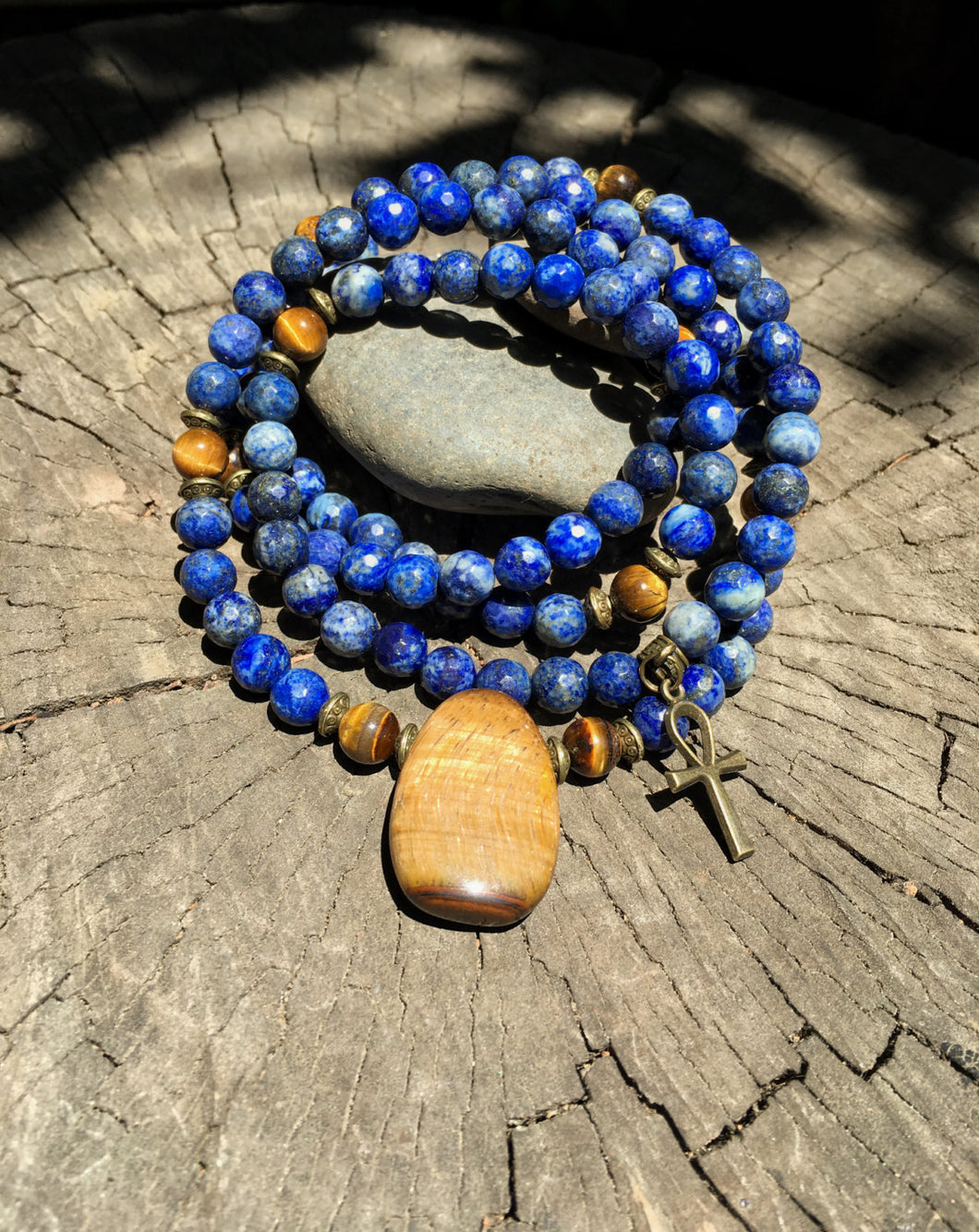 Lapis Lazuli & Tiger Eye 108 Mala Beads