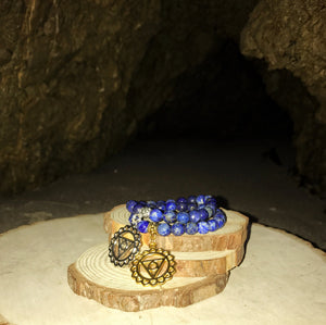 5th (Throat) Chakra Lapis Lazuli Bracelet