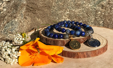 Zodiac Sagittarius Bracelet | Lapis Lazuli & Labradorite Crystal Bracelet