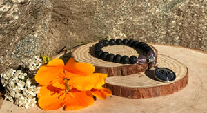 Zodiac Capricorn Bracelet | Onyx & Fluorite Crystal Bracelet