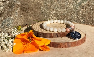 Zodiac Libra Bracelet | Moonstone & Sunstone Crystal Bracelet