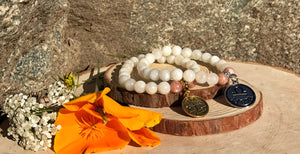 Zodiac Libra Bracelet | Moonstone & Sunstone Crystal Bracelet