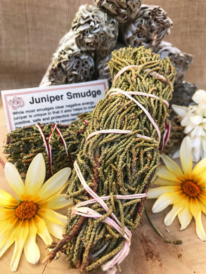 JUNIPER SMUDGE Stick | Herbal Bundle for Ceremony, Meditation, Altar, Home Cleansing, Energy Cleanse, Wicca Smudge Kit