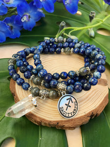 Zodiac: Sagittarius | Lapis Lazuli & Labradorite Mala Beads