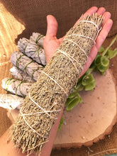 Load image into Gallery viewer, JUMBO BLUE SAGE Smudge Stick | Large Sage Bundle | Meditation, Altar, Home Cleansing, Energy Clearing, Wicca Smudge Kit for Smudging