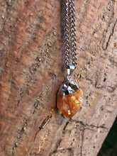 Load image into Gallery viewer, Citrine Raw Crystal Silver Necklace