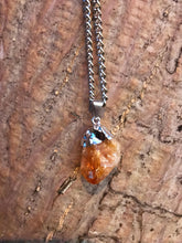 Load image into Gallery viewer, Citrine Raw Crystal Silver Necklace