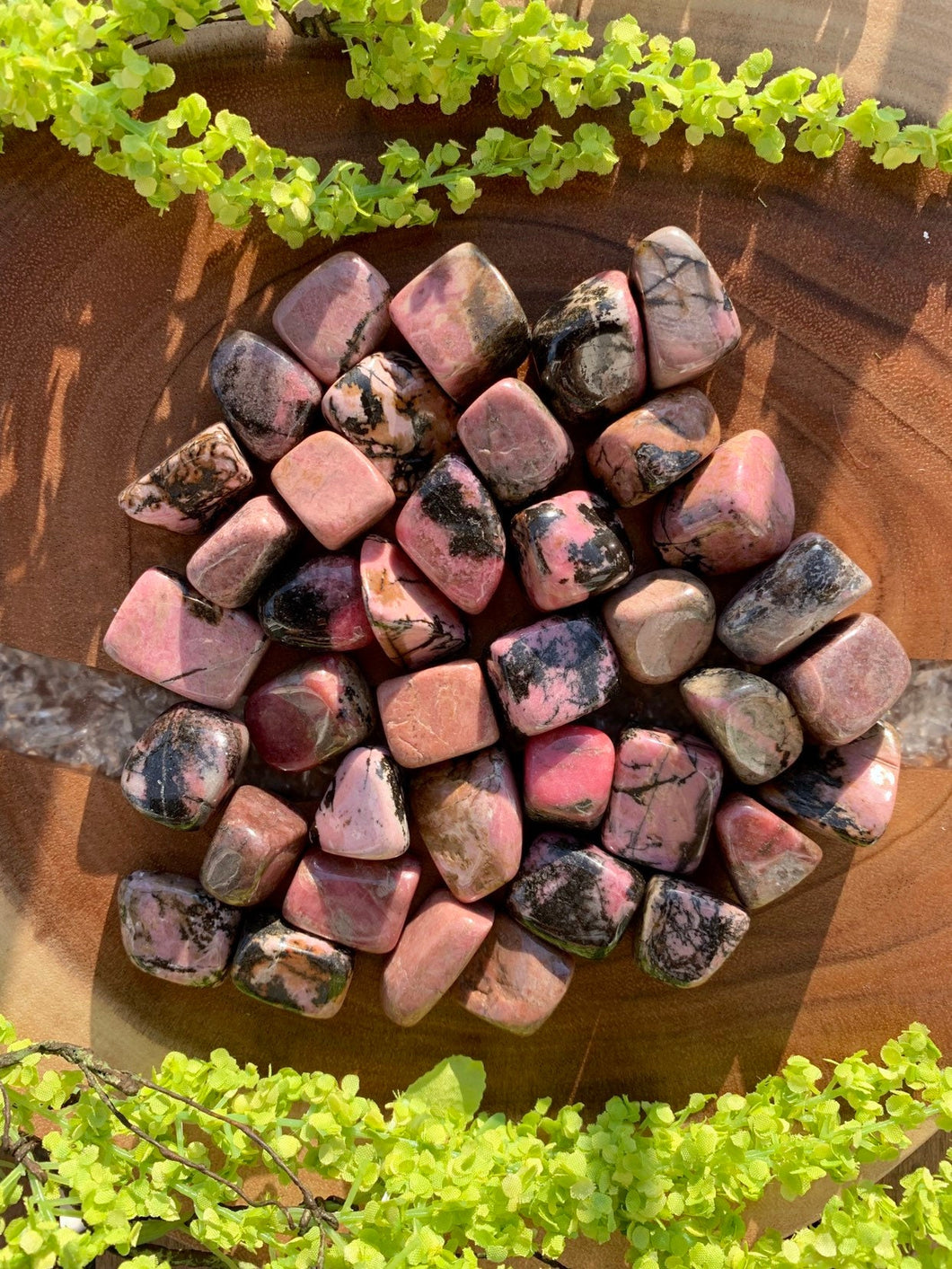 RHODONITE Crystals (Grade A Natural) Tumbled Polished Gemstone Rocks for Healing, Yoga, Meditation, Reiki, Wicca, Crafts, Jewelry Supplies
