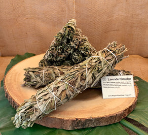 JUMBO LAVENDER Smudge Stick | Large Sage Bundle | Meditation, Wicca Altar, Home Cleansing, Reiki, Sage Smudge for Relaxation