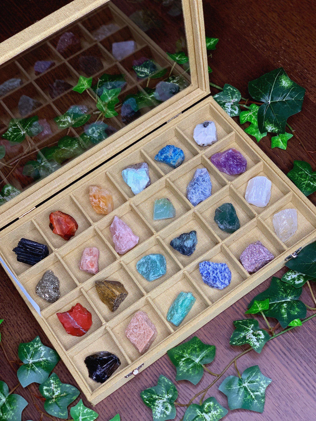 Raw Crystal Collector’s Box Premium Kit – Mayan Rose
