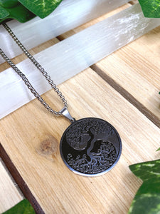 Tree of Life & Yin Yang Silver Necklace