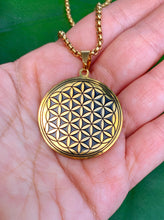 Load image into Gallery viewer, Flower of Life Gold Necklace #1