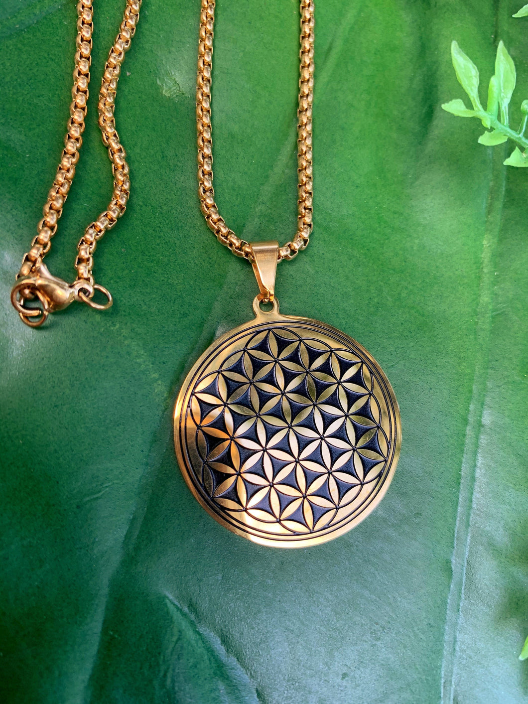 Flower of Life Gold Necklace #1