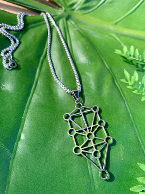 Tree of Life Sacred Geometry Silver Necklace