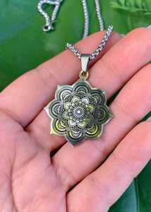 Mandala Silver Necklace