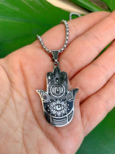 Load image into Gallery viewer, Hamsa Hand Silver Necklace #2