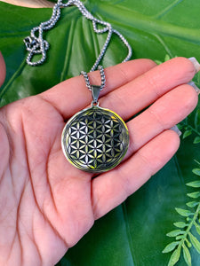 Flower of Life Silver Necklace #1