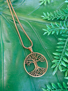 TREE of LIFE Gold Necklace | Gold Tree Pendant, Tree Jewelry, Spiritual Yoga Necklace | Sacred Geometry, Tree Necklace, As Above So Below