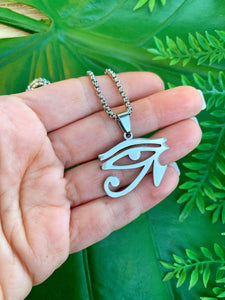 Eye of Horus Necklace | Egyptian Jewelry | Eye of Ra Silver Necklace | Spiritual Protection Necklace | Egypt Amulet by MayanRoseShop