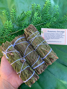 ROSEMARY Smudge Stick | Herbal Sage Bundle for Ceremony, Meditation, Altar, Home Cleansing, Wicca Smudging Kit | Spiritual Gifts Mayan Rose