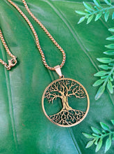 Load image into Gallery viewer, TREE of LIFE Gold Necklace | Gold Tree Pendant, Tree Jewelry, Spiritual Yoga Necklace | Sacred Geometry, Tree Necklace, As Above So Below