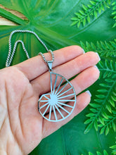 Load image into Gallery viewer, Pythagorean Spiral Triangle Necklace | Fibonacci, Golden Ratio Pendant | Silver Geometric Necklace | Sacred Geometry Jewelry | Mayan Rose
