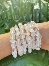 Load image into Gallery viewer, Clear Crystal Quartz Stretch Bracelet