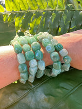 Load image into Gallery viewer, Green Aventurine Bracelet, Tumbled Crystal Beaded Stretch Bracelet, Natural Polished Handmade Gemstone Beads, One Size, Premium High Quality