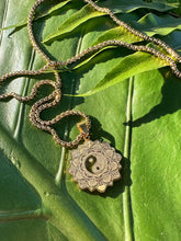Load image into Gallery viewer, Gold Yin Yang Mandala Necklace | Ying Yang Unisex Pendant | Sacred Symbol | Spiritual, Religious, Esoteric, Buddha Jewelry by Mayan Rose