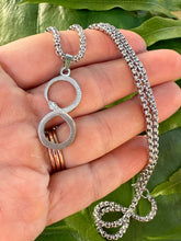 Load image into Gallery viewer, Ouroboros Snake Necklace, Uroboros Infinity Symbol Pendant, Silver Serpent Necklace, Sacred Geometry Symbolism | Free Gift Box